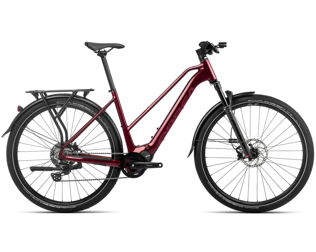 Orbea Kemen Mid 30 - 29" Trapeze Elektro Trekking Bike 2023 | Dark Red