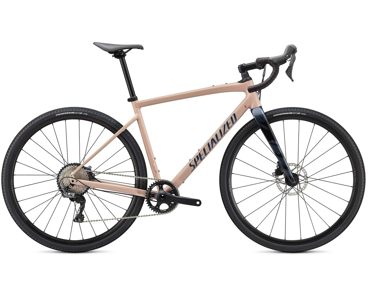 Specialized Diverge Comp E5 - Gravel Bike 2021 | Gloss Blush-cast Blue Metallic-chrome-wild Ferns