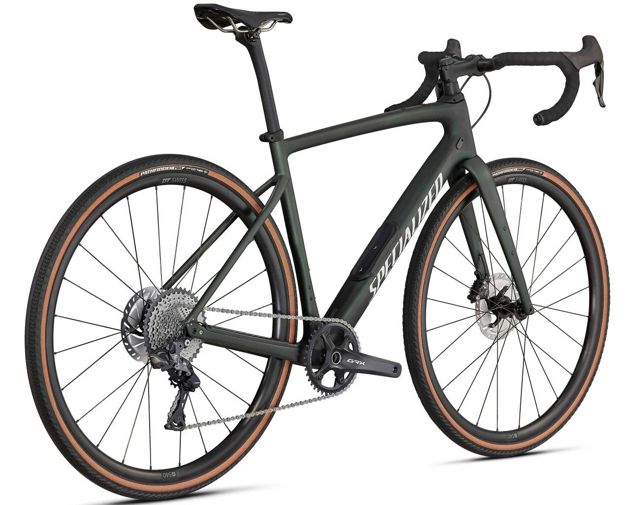 Specialized Diverge Expert Carbon - Gravel Bike 2021 | Satin Oak Green Metallic-gloss White-chrome-c – Bild 3