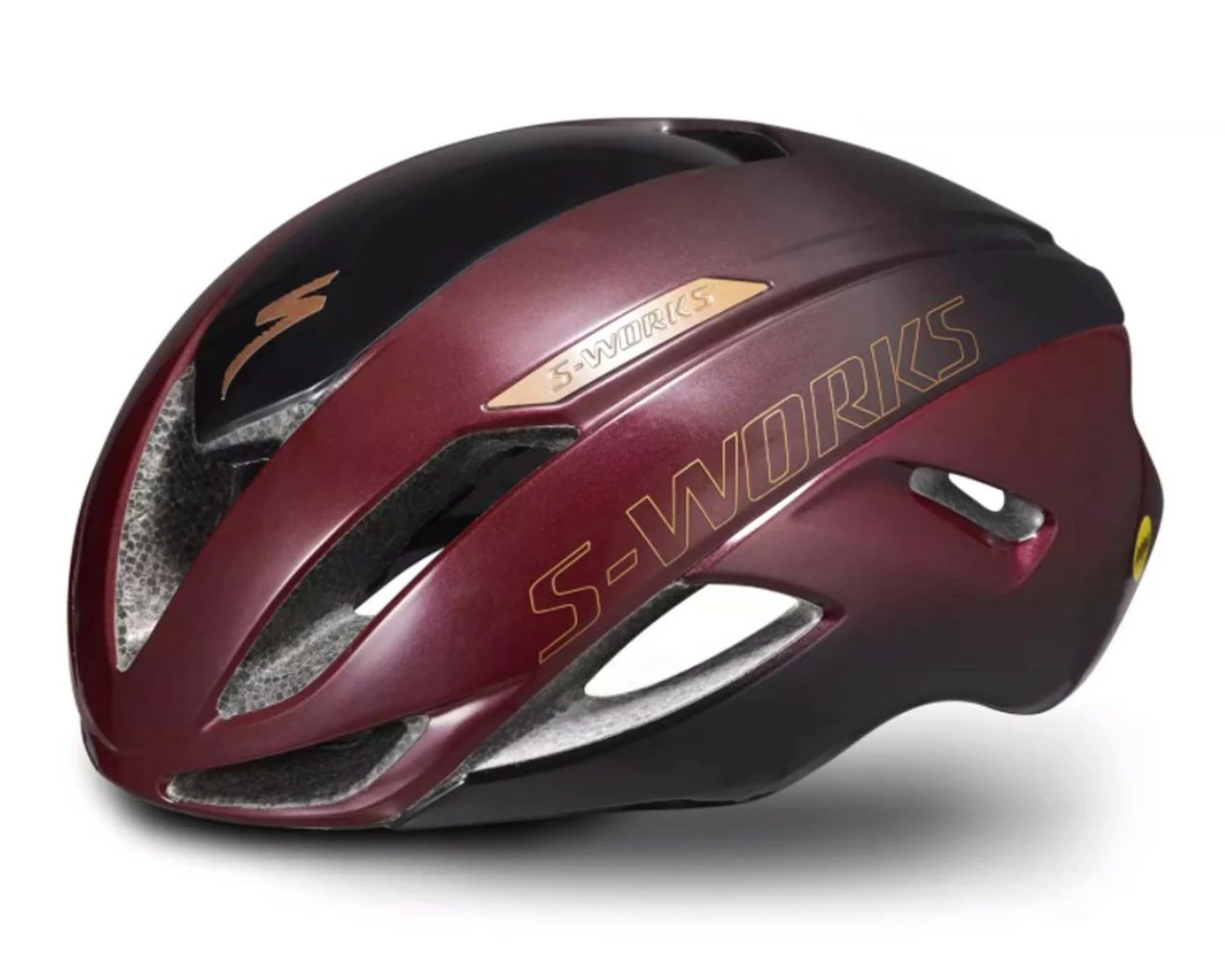 Specialized S-Works Evade Rennrad Helm MIPS (ANGi-kompatibel) | Gloss Maroon-matte Black
