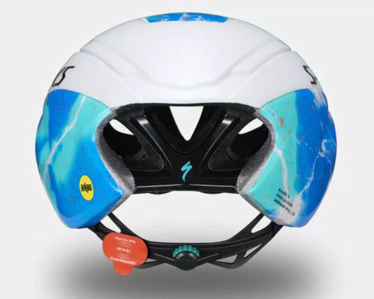 Specialized S-Works Evade Rennrad Helm MIPS (ANGi-kompatibel) | Matte Dove Grey-gloss Cobalt Blue-la – Bild 4