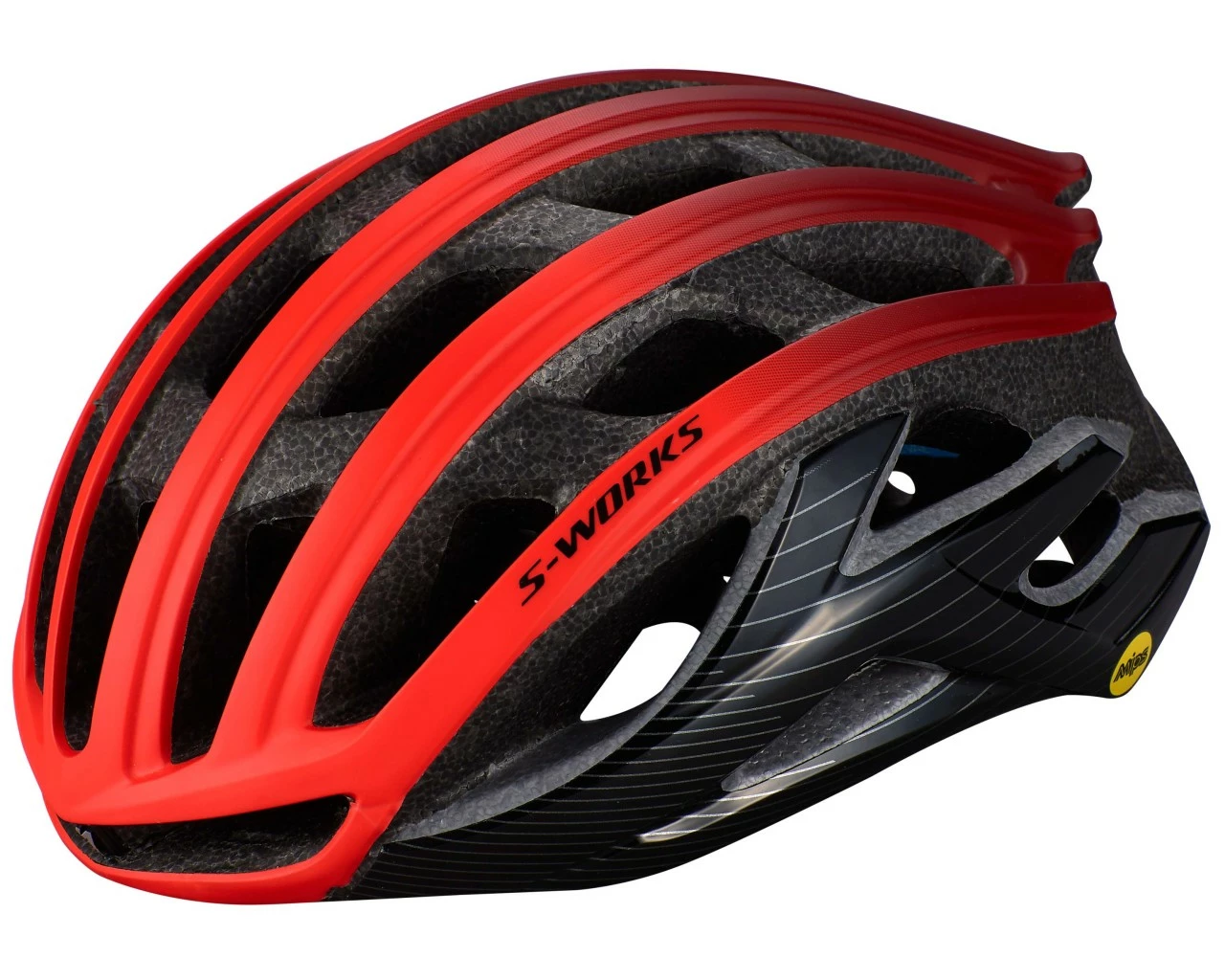 Specialized S-Works Prevail II Rennradhelm ANGi Ready & MIPS | Rocket Red-crimson-black